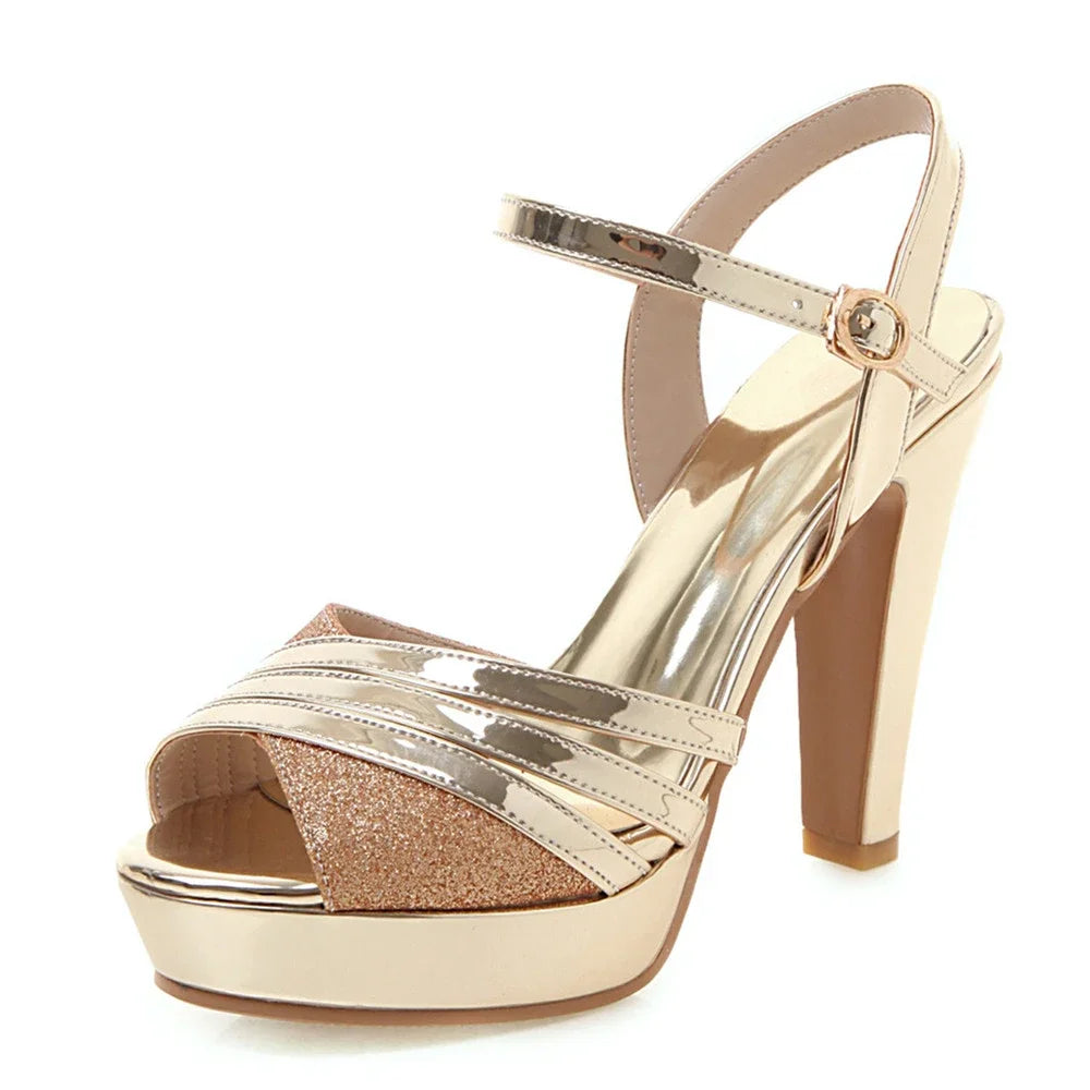 ✨ Luxe 11CM Gold Platform Heels