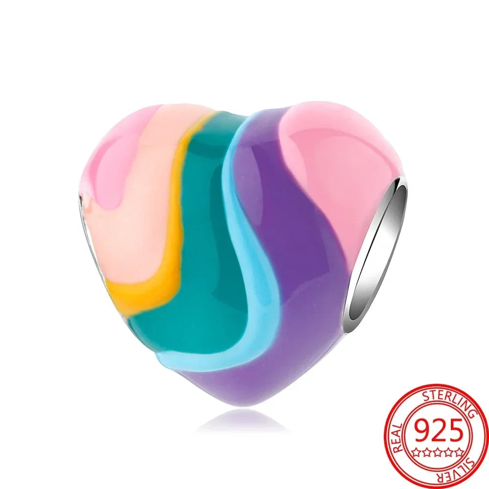 925 Sterling Silver Pink Love Potion Charm – Premium Sparkling Beads