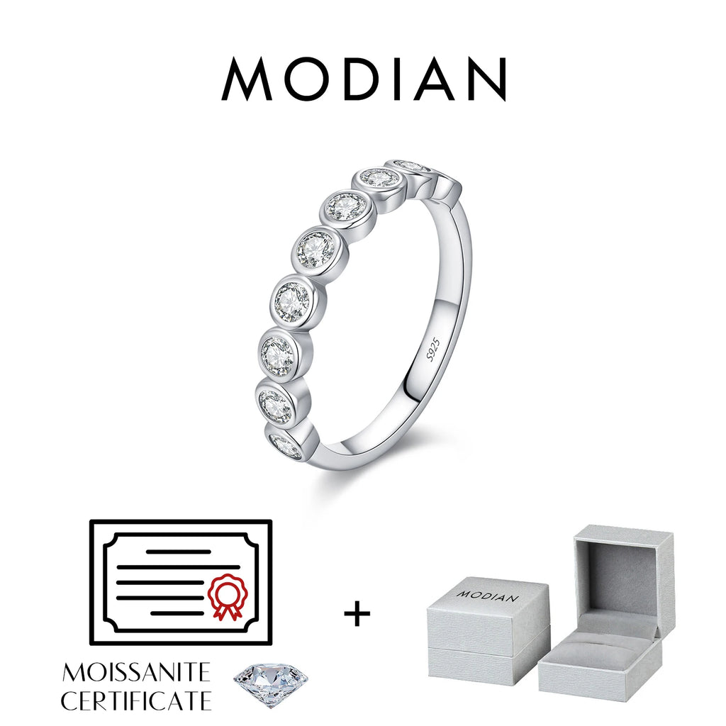 ✨ MODIAN 925 Sterling Silver Sparkle Ring for Women