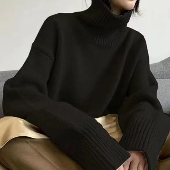 Cashmere High Neck Sweater – Women