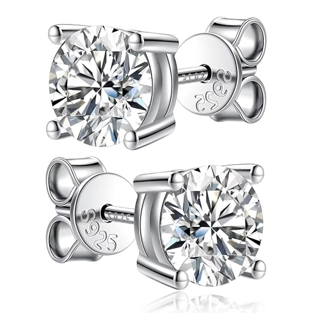 ✨ 2.0ct Moissanite Sterling Silver Earrings