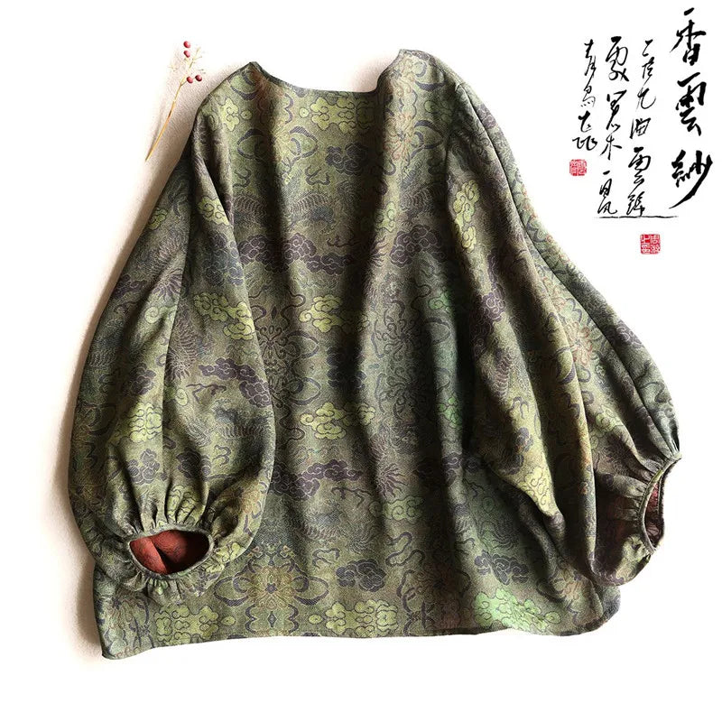 Women's Luxe Printed Blouse