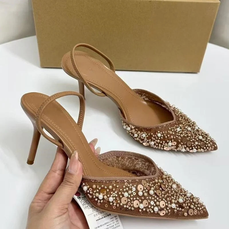 ✨ Luxe Black Sequin Heels