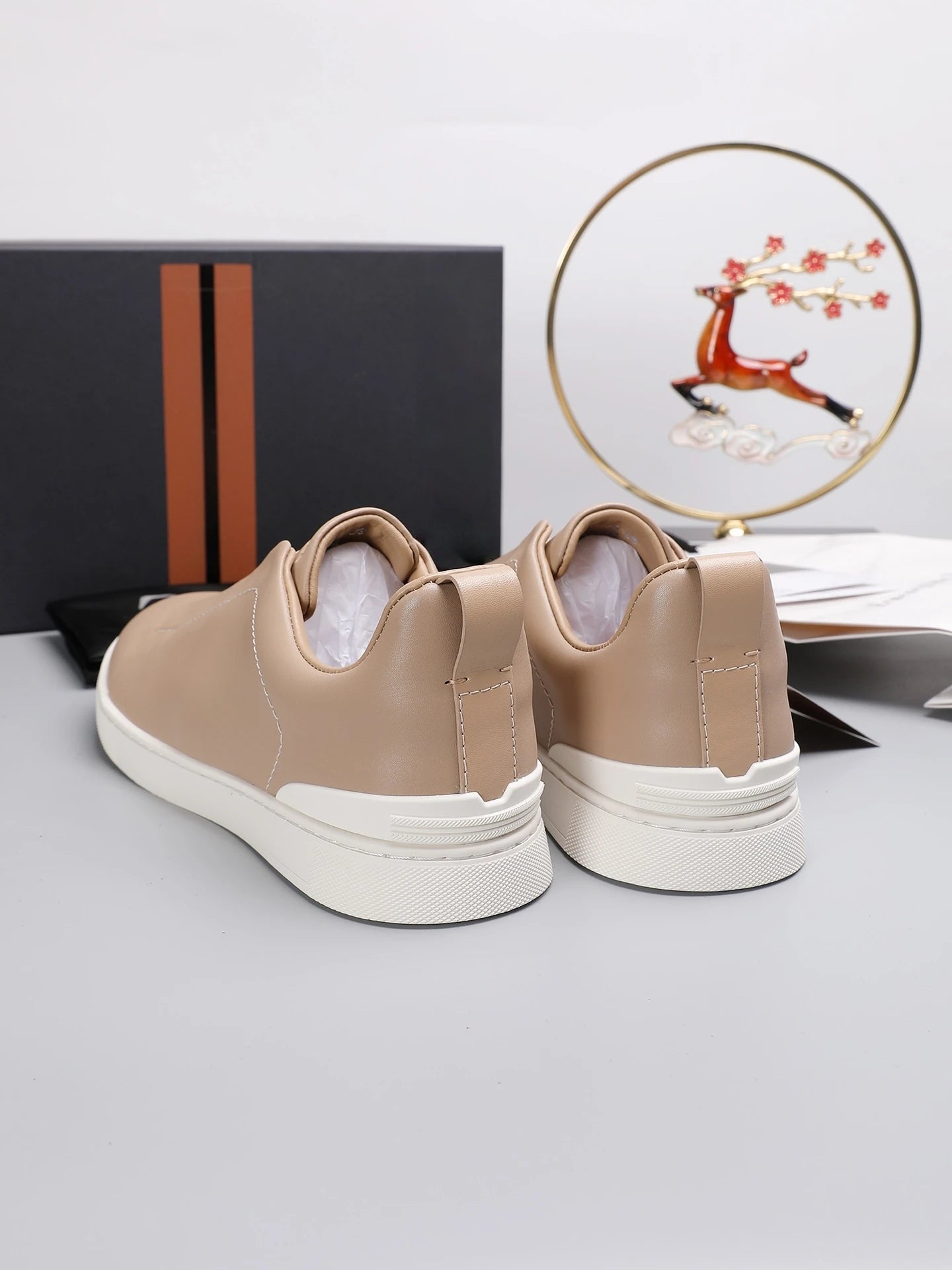 ✨Handmade Luxury Leather Sneakers – Men's Edition