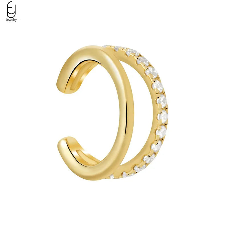 ✨Minimalist 24K Gold-Plated Ear Cuff – No Piercing Needed