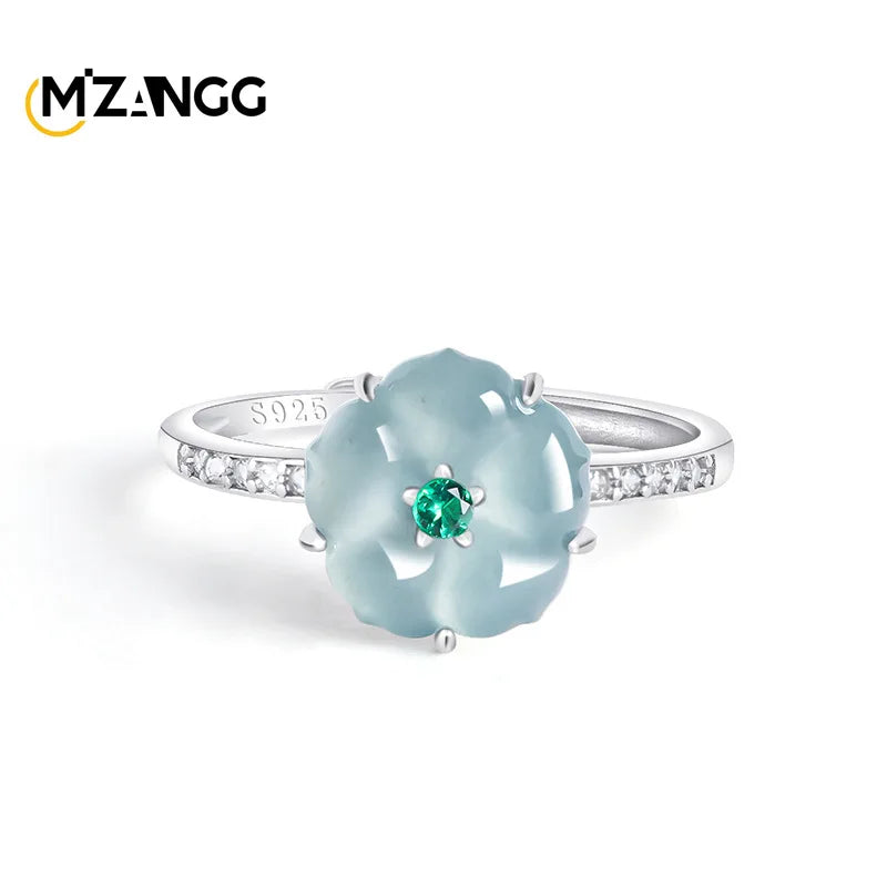 ✨ Natural Jadeite Blue Water Ring