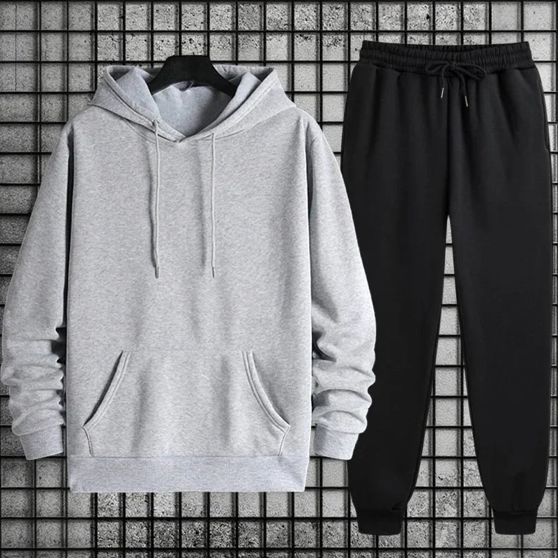 Men's Luxe Essential Tracksuit Set – Hoodie &amp; Joggers