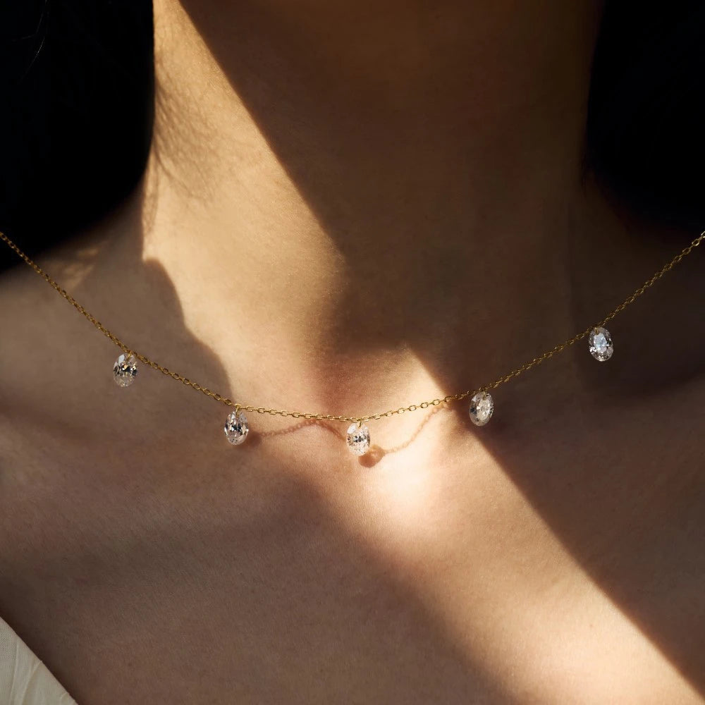 ✨ 925 Sterling Silver Sparkling Link Necklace