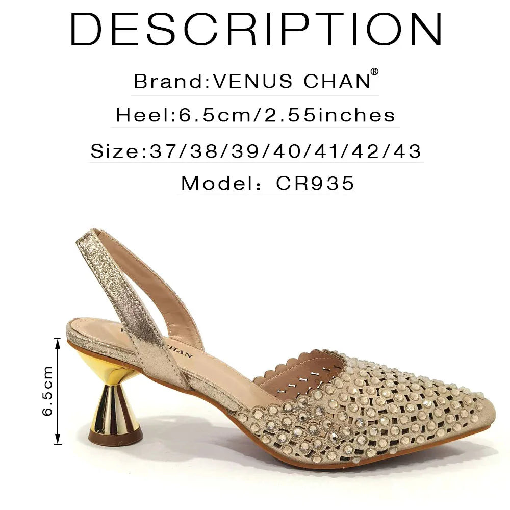 ✨ Luxe Golden Cutout Pumps