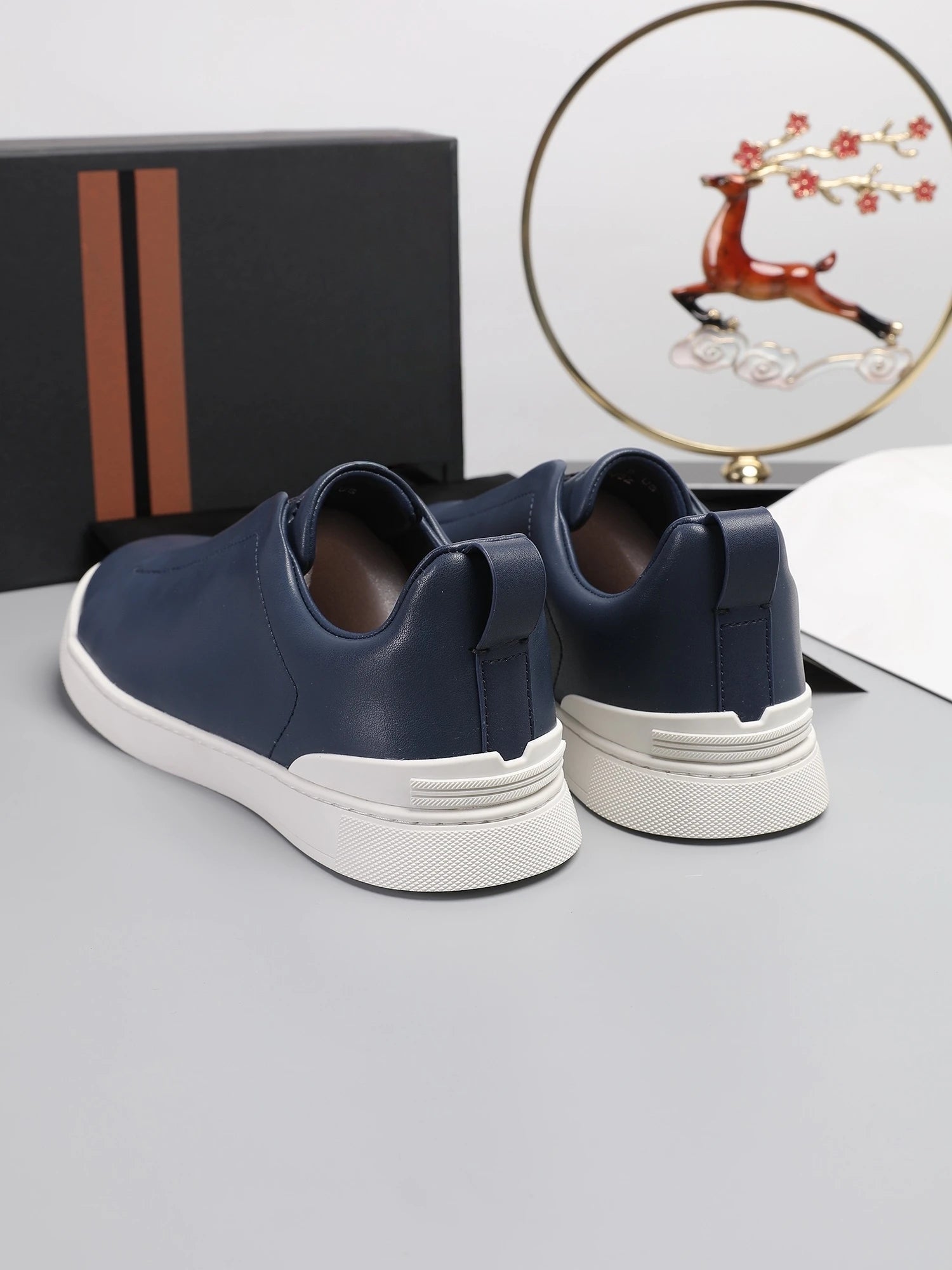 ✨Handmade Luxury Leather Sneakers – Men's Edition