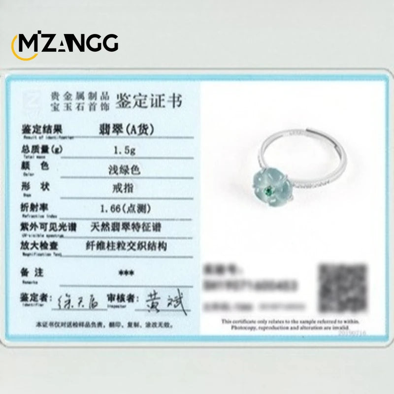 ✨ Natural Jadeite Blue Water Ring