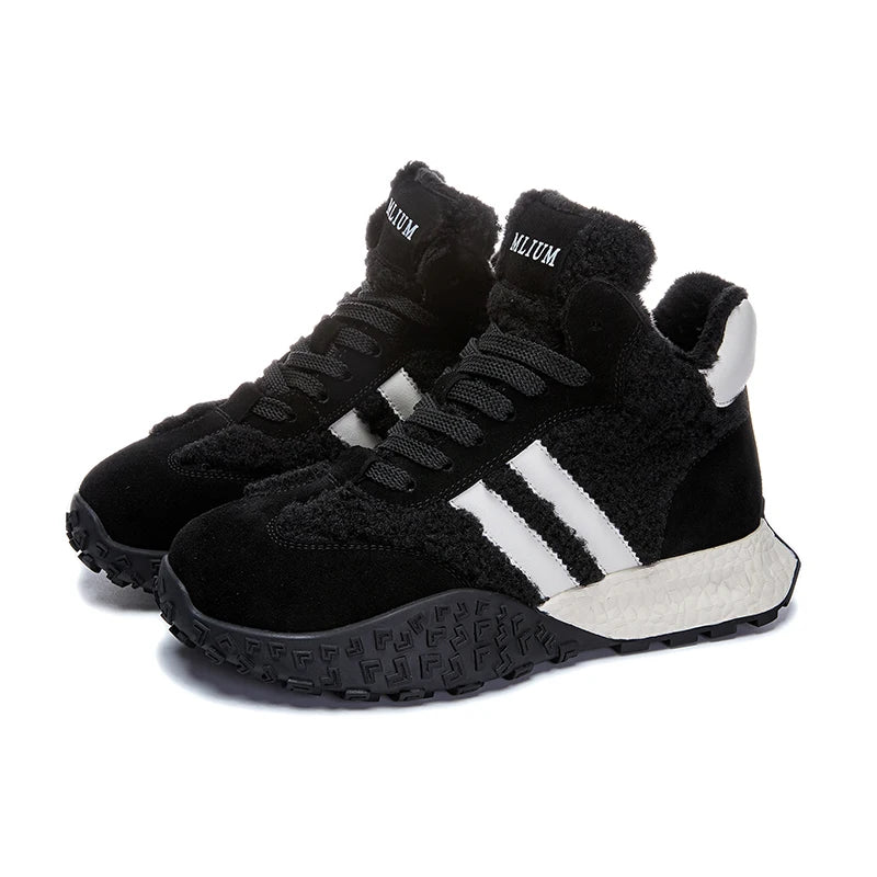 ✨ Luxe Winter Lace-Up Boots