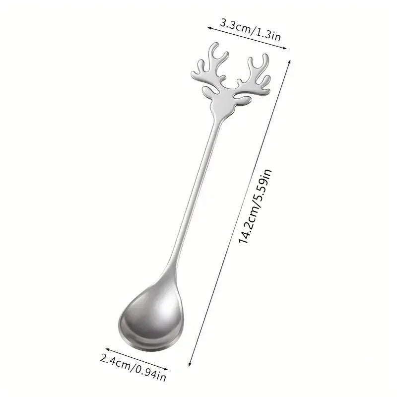Stainless Steel Elk Coffee Spoons – 4/8 Pcs Set