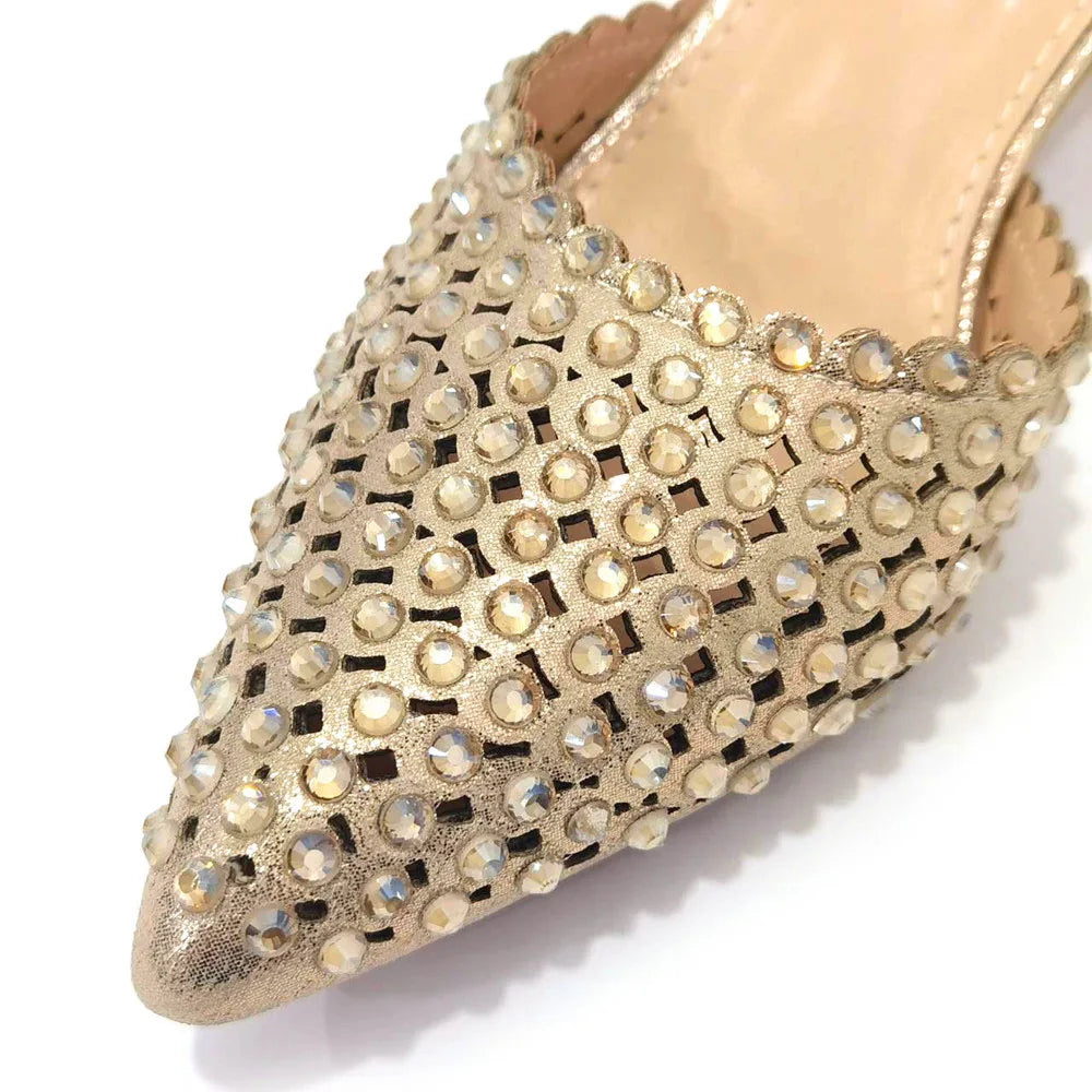 ✨ Luxe Golden Cutout Pumps