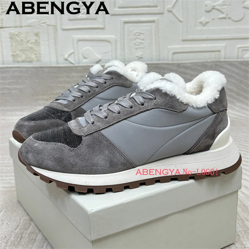 ✨ Luxe Wool-Lined Sneakers