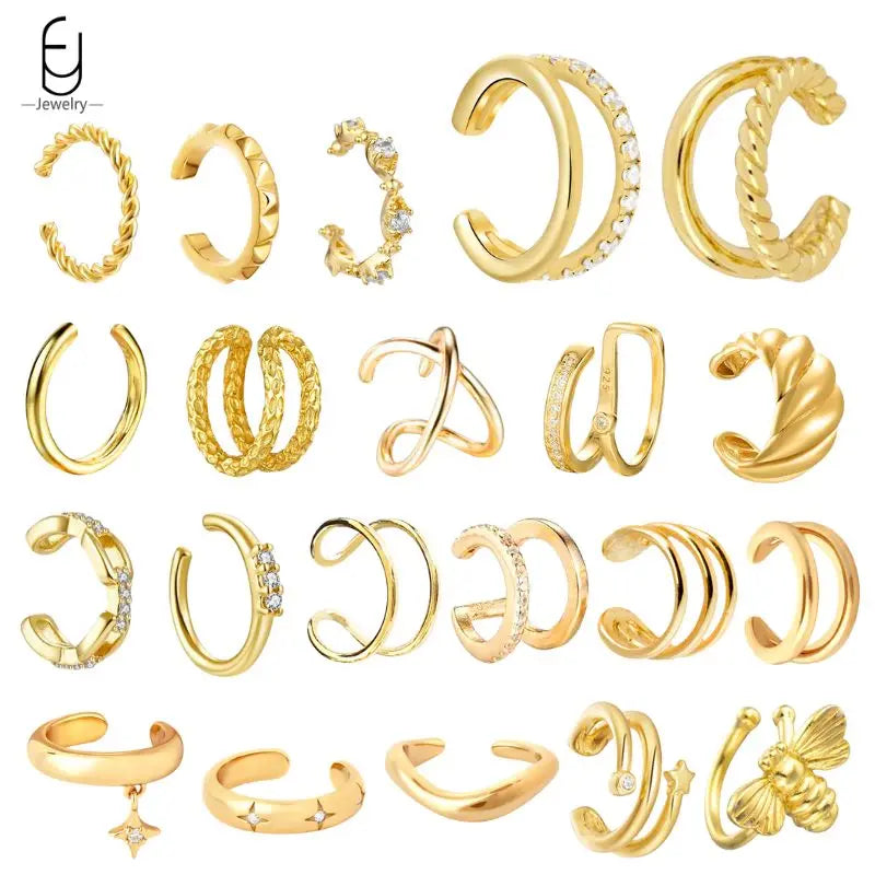 ✨Minimalist 24K Gold-Plated Ear Cuff – No Piercing Needed