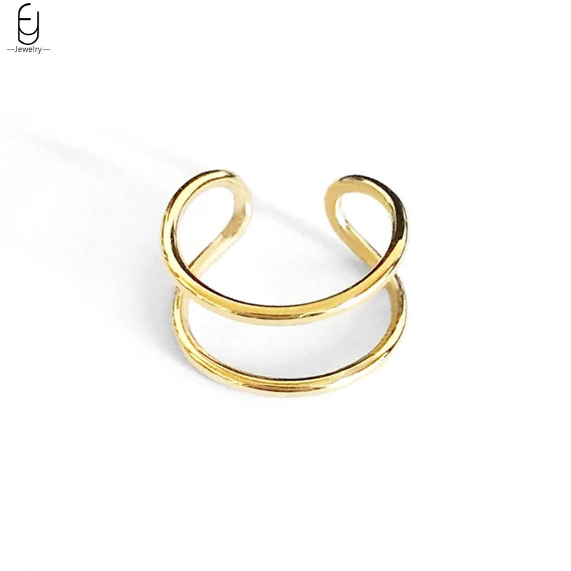 ✨Minimalist 24K Gold-Plated Ear Cuff – No Piercing Needed