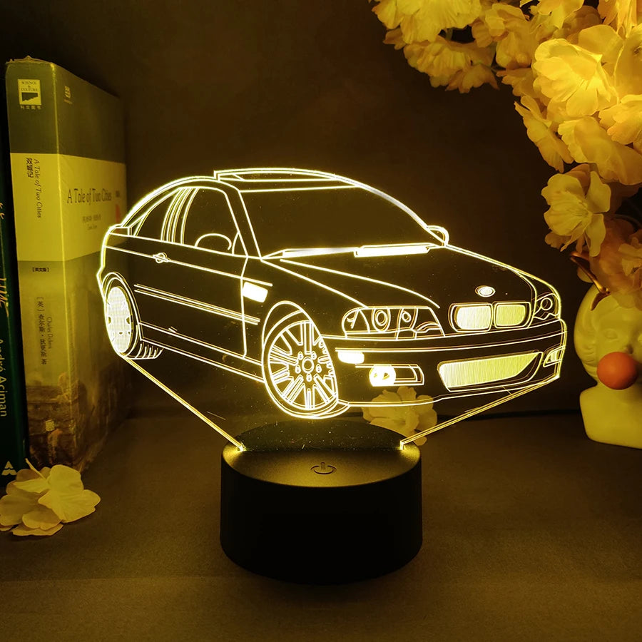 3D LED Car Illusion Lamp – 7/16 Color Night Light