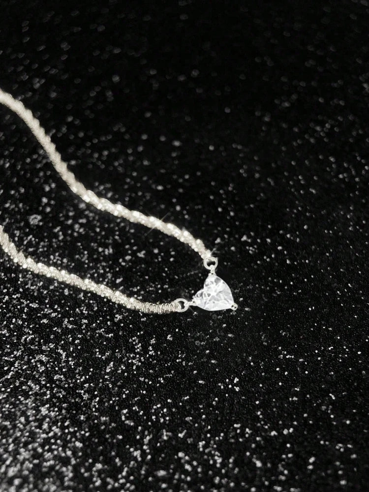 ✨925 Sterling Silver Shiny Heart Bracelet