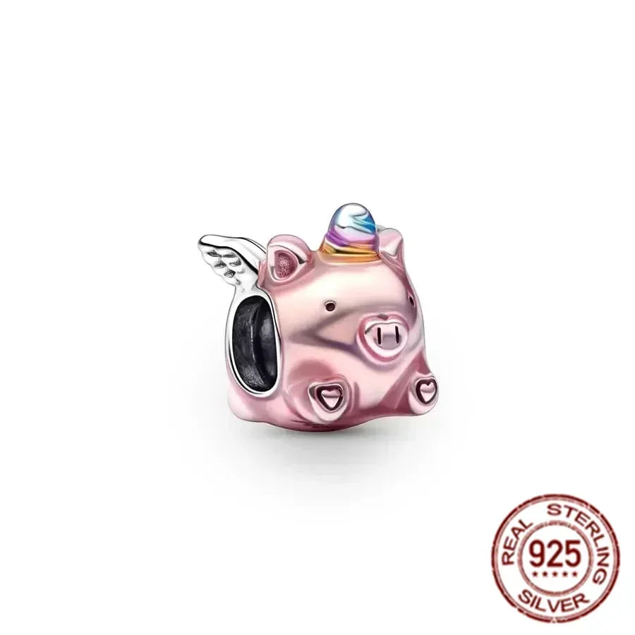 925 Sterling Silver Pink Love Potion Charm – Premium Sparkling Beads