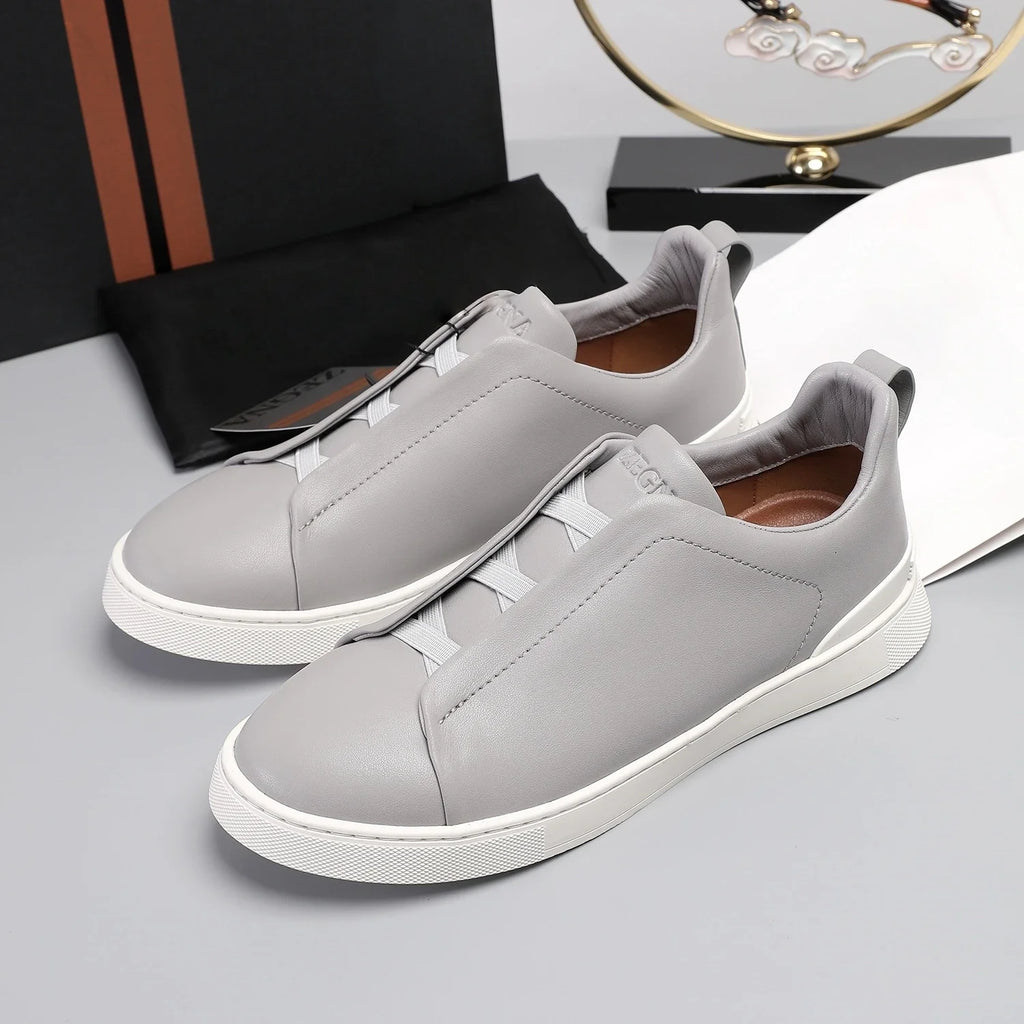 ✨Handmade Luxury Leather Sneakers – Men's Edition