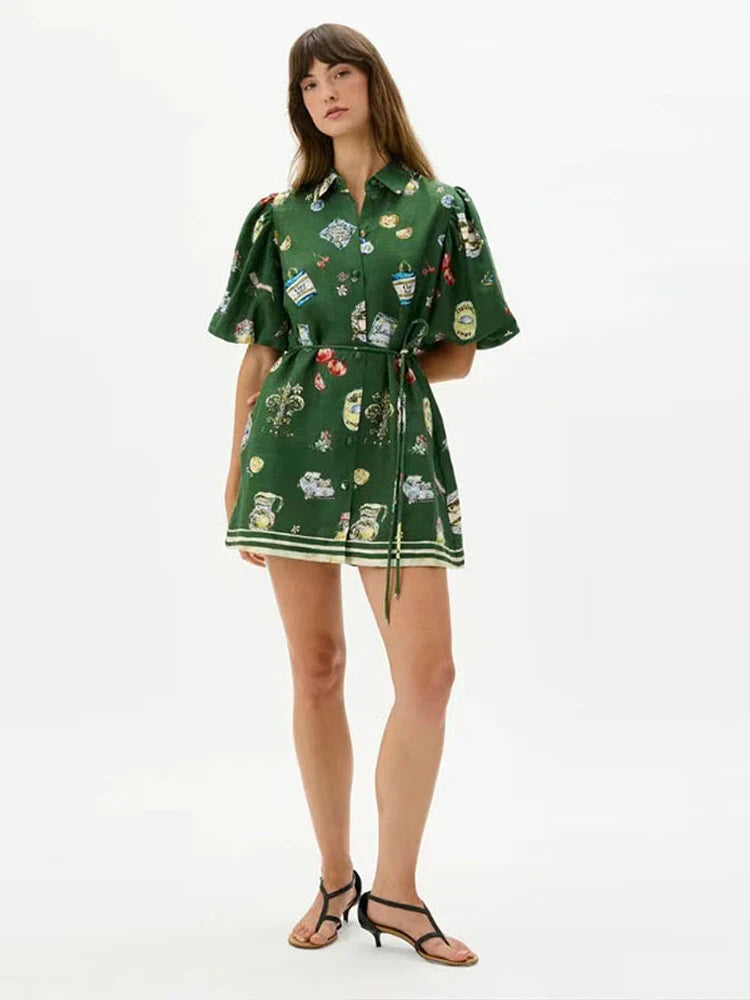 Women's Printed Short Dress 