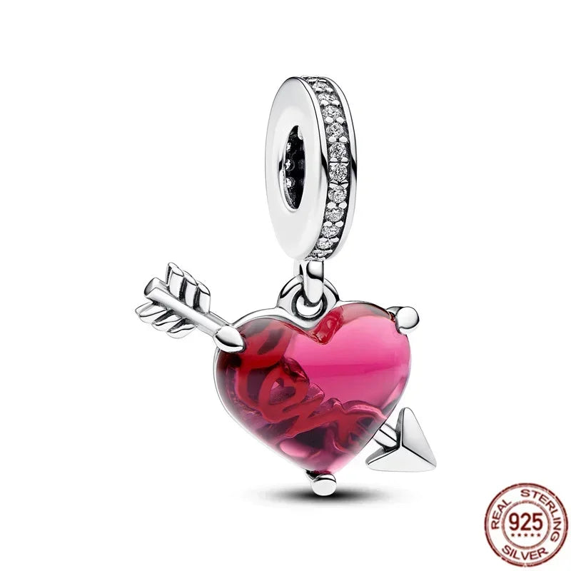 925 Sterling Silver Pink Love Potion Charm – Premium Sparkling Beads