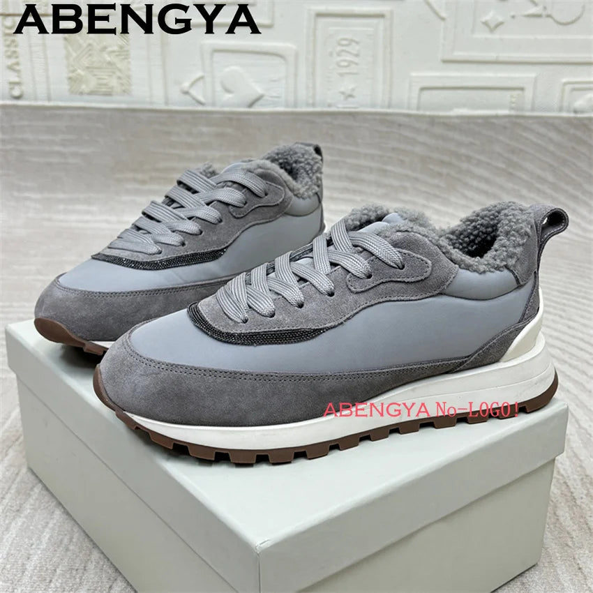 ✨ Luxe Wool-Lined Sneakers