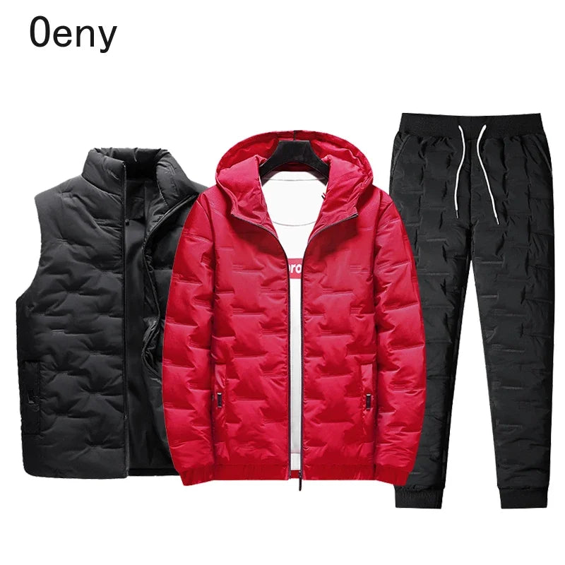 🔥 Men’s Premium Winter 3-Piece Set (Jacket + Vest + Pants)