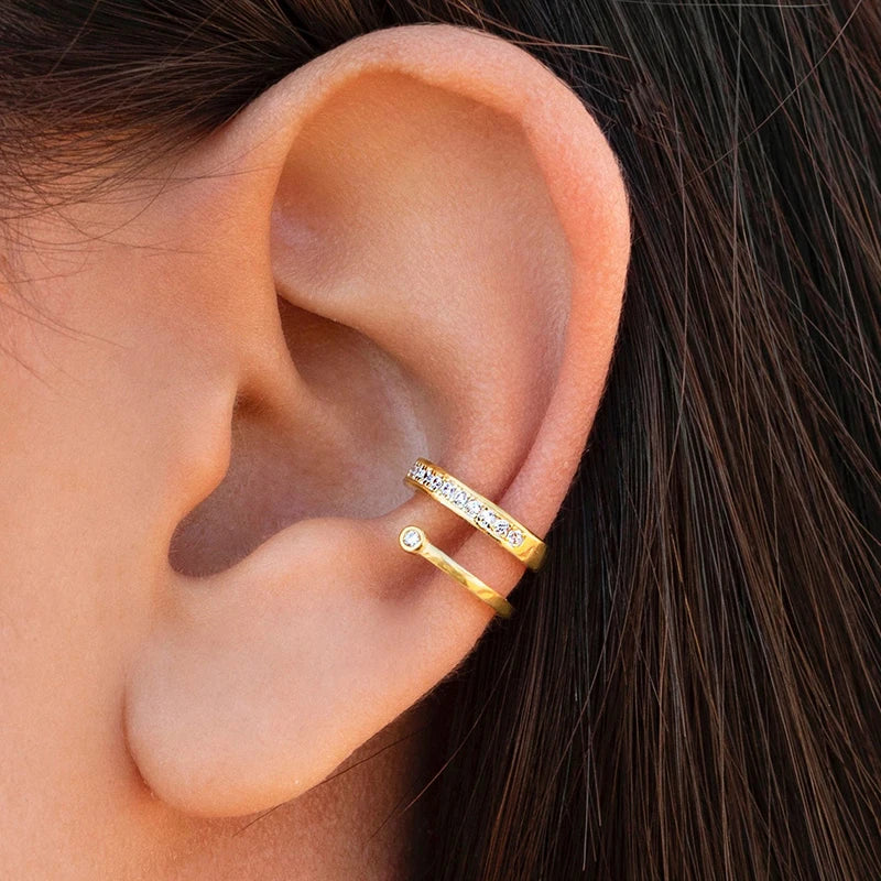 ✨Minimalist 24K Gold-Plated Ear Cuff – No Piercing Needed