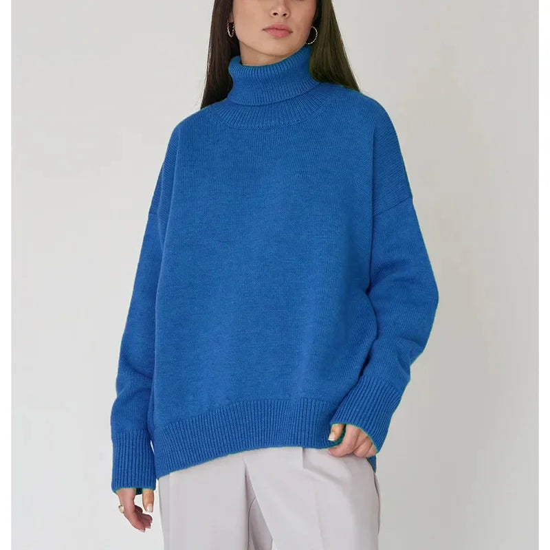 High Collar Knit Sweater