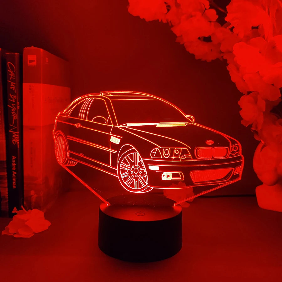 3D LED Car Illusion Lamp – 7/16 Color Night Light