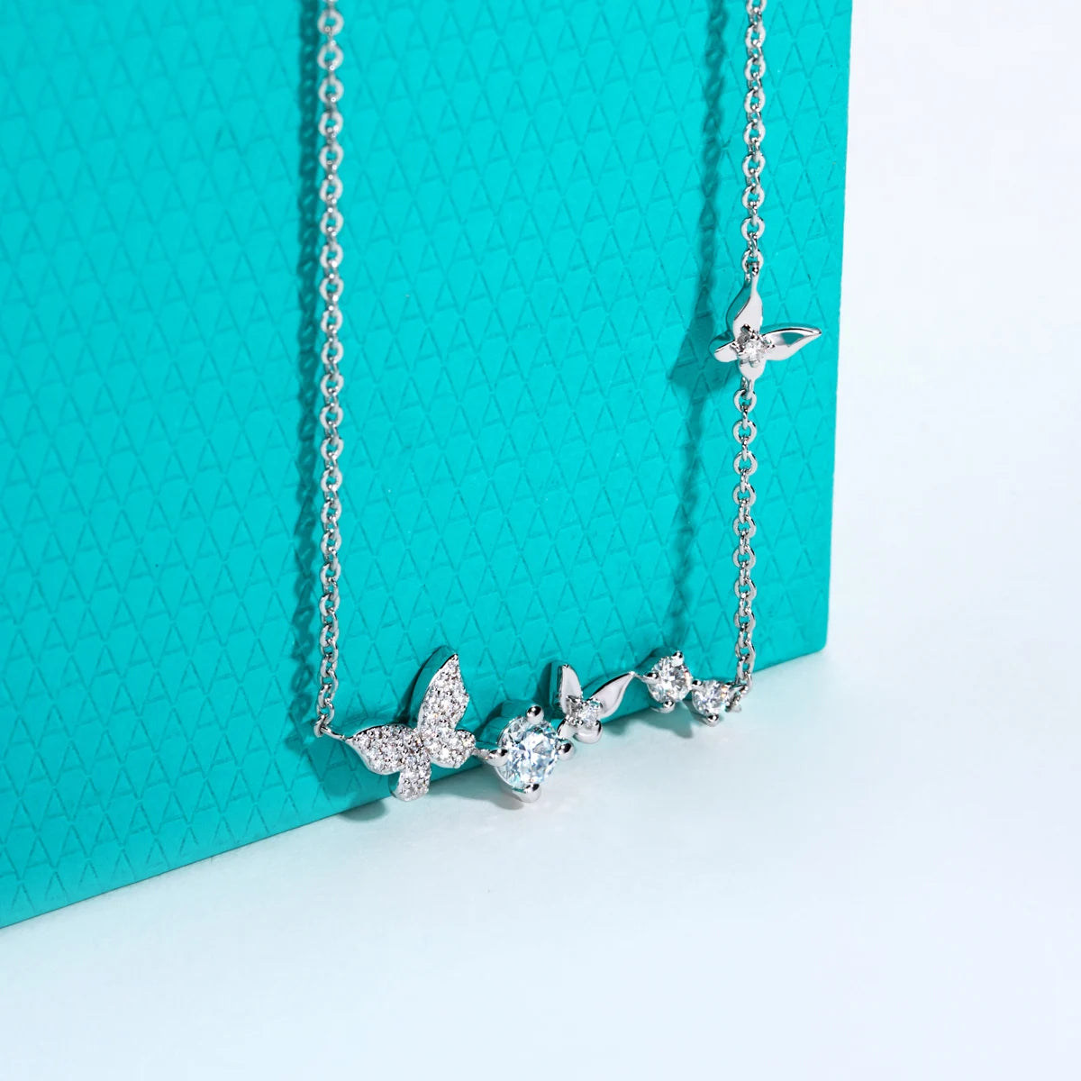 ✨Moissanite Butterfly Necklace – 0.5ct D Color Pendant (925 Silver) – Elegant Romantic Gift