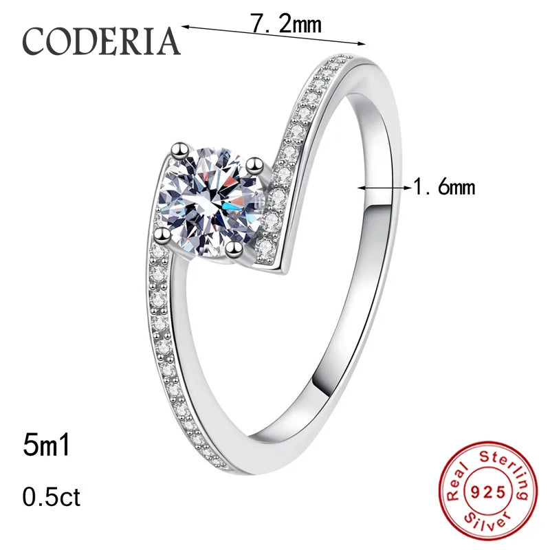 ✨ 0.5CT D-Color VVS1 Moissanite Ring – GRA Certified