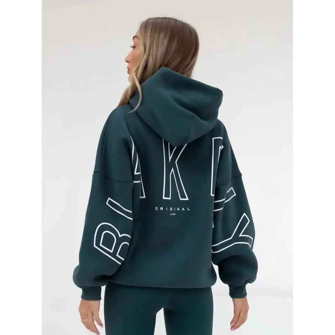 Women's Black Hooded Sweatshirt