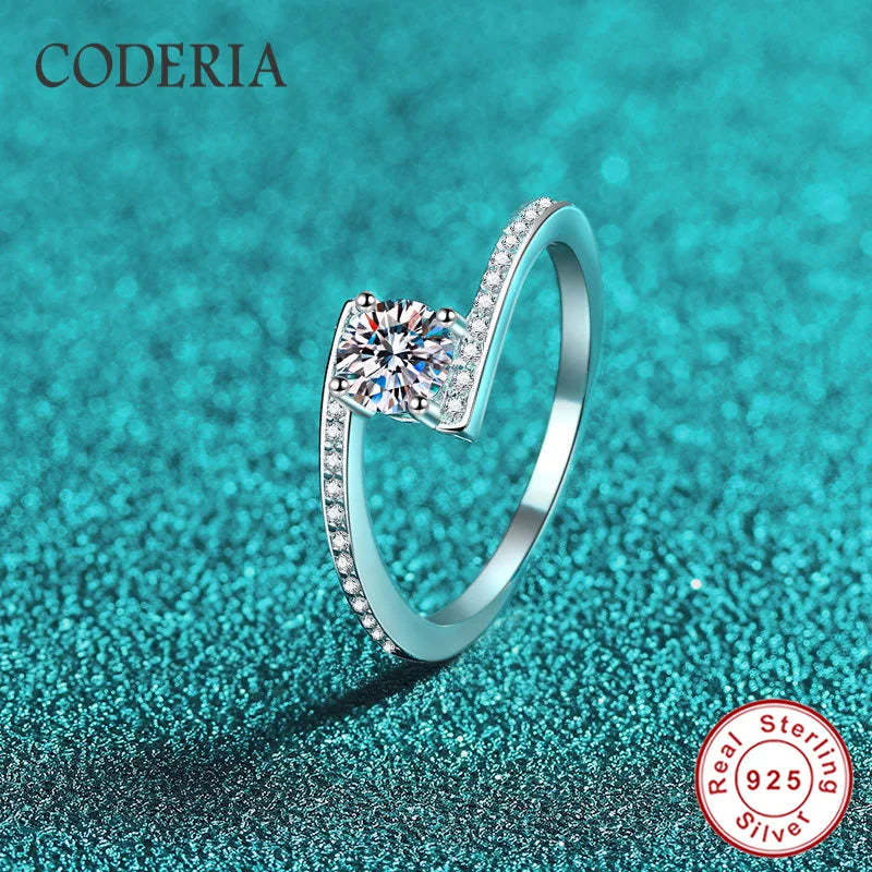 ✨ 0.5CT D-Color VVS1 Moissanite Ring – GRA Certified