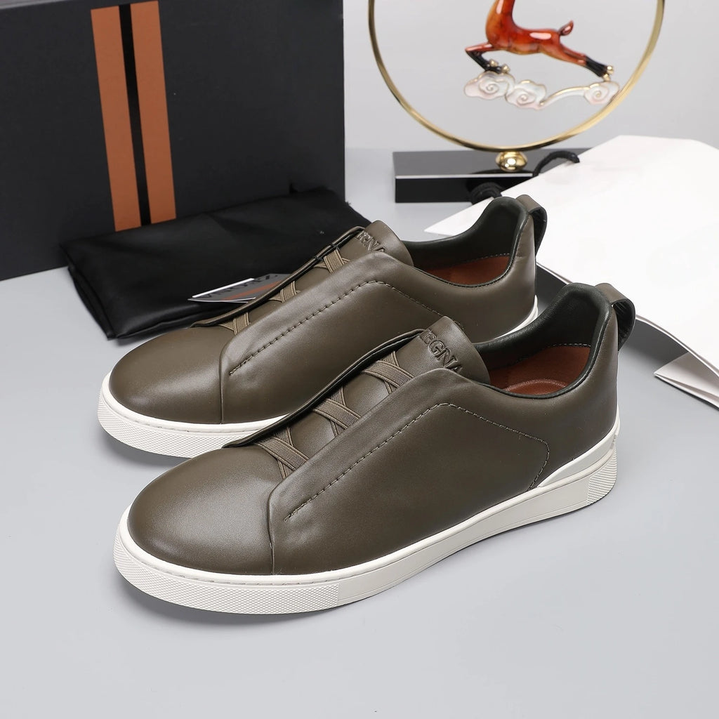 ✨Handmade Luxury Leather Sneakers – Men's Edition