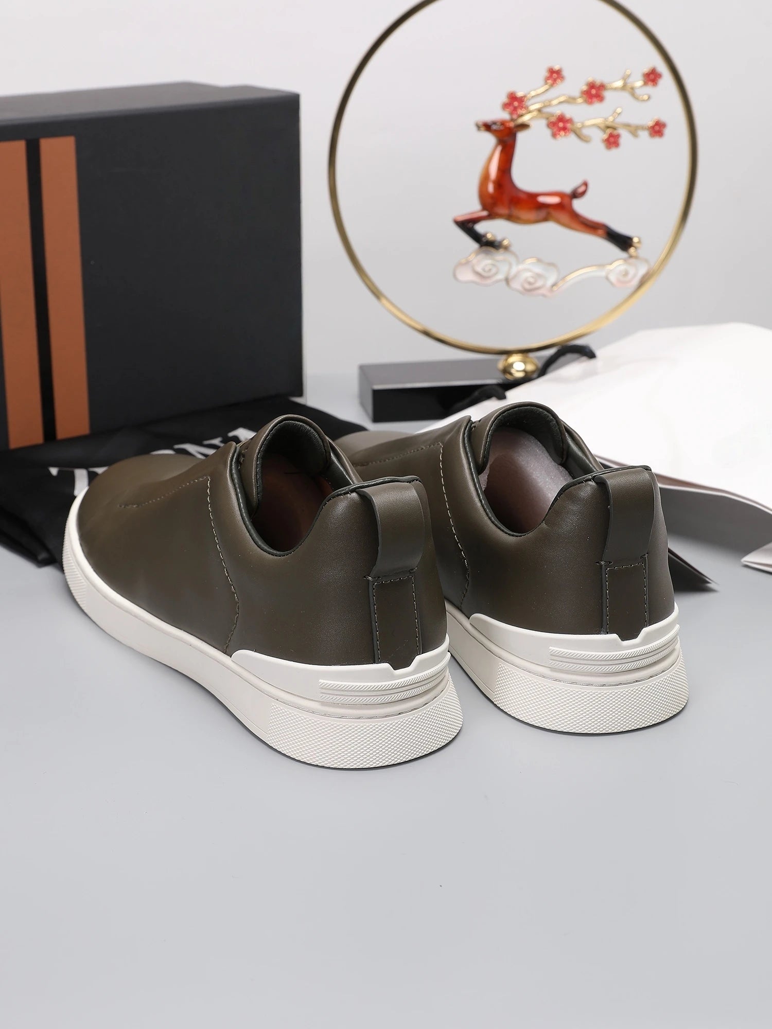 ✨Handmade Luxury Leather Sneakers – Men's Edition