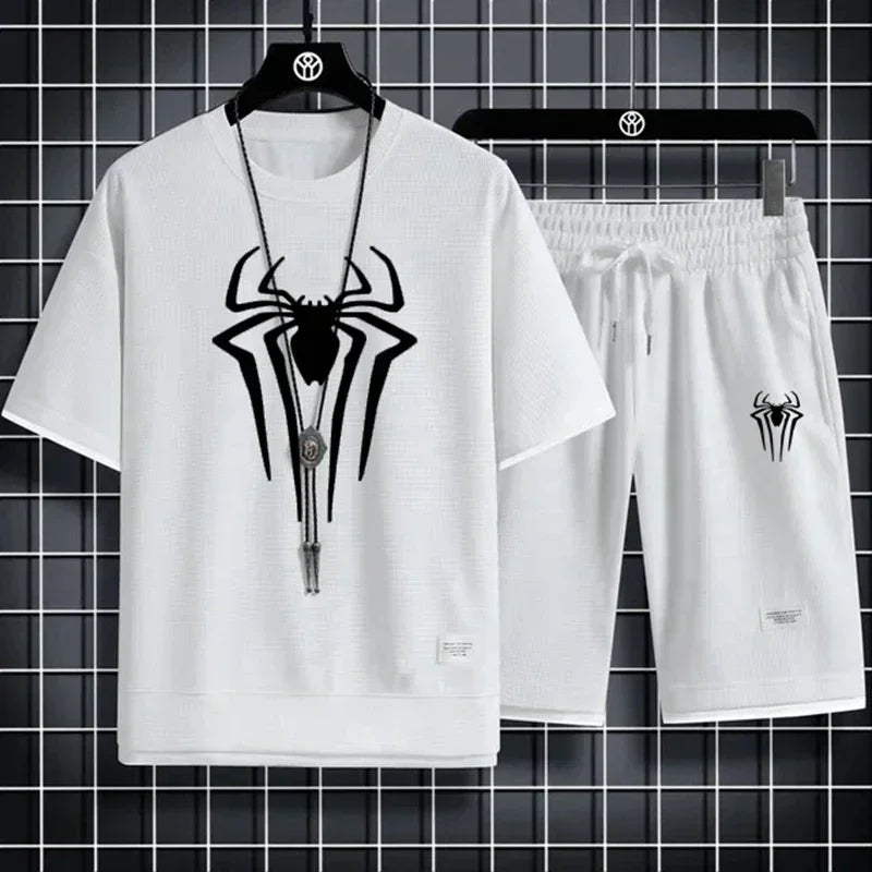 Men's Spider Print Summer Set
