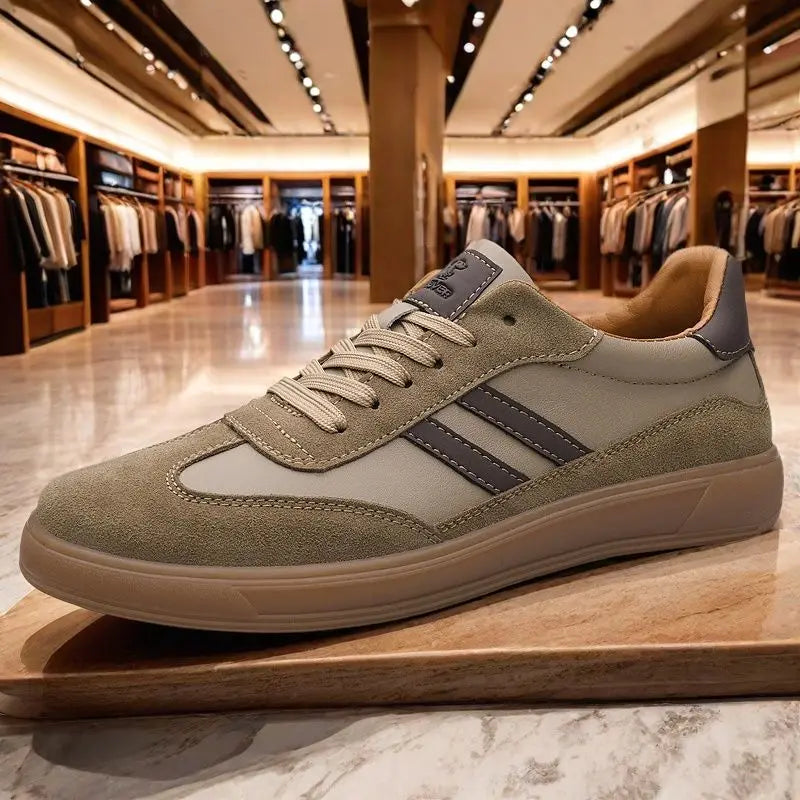 ✨ Men's Premium Leather Lace-Up Sneakers