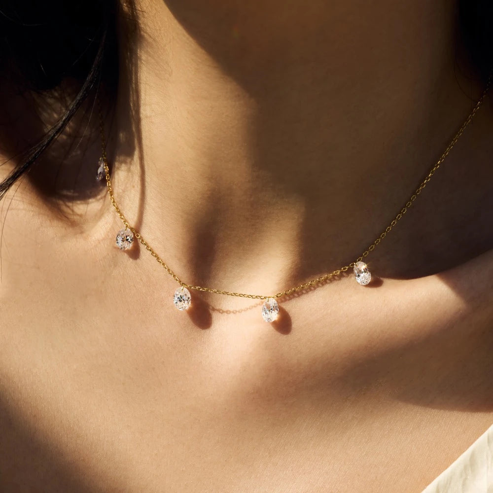 ✨ 925 Sterling Silver Sparkling Link Necklace