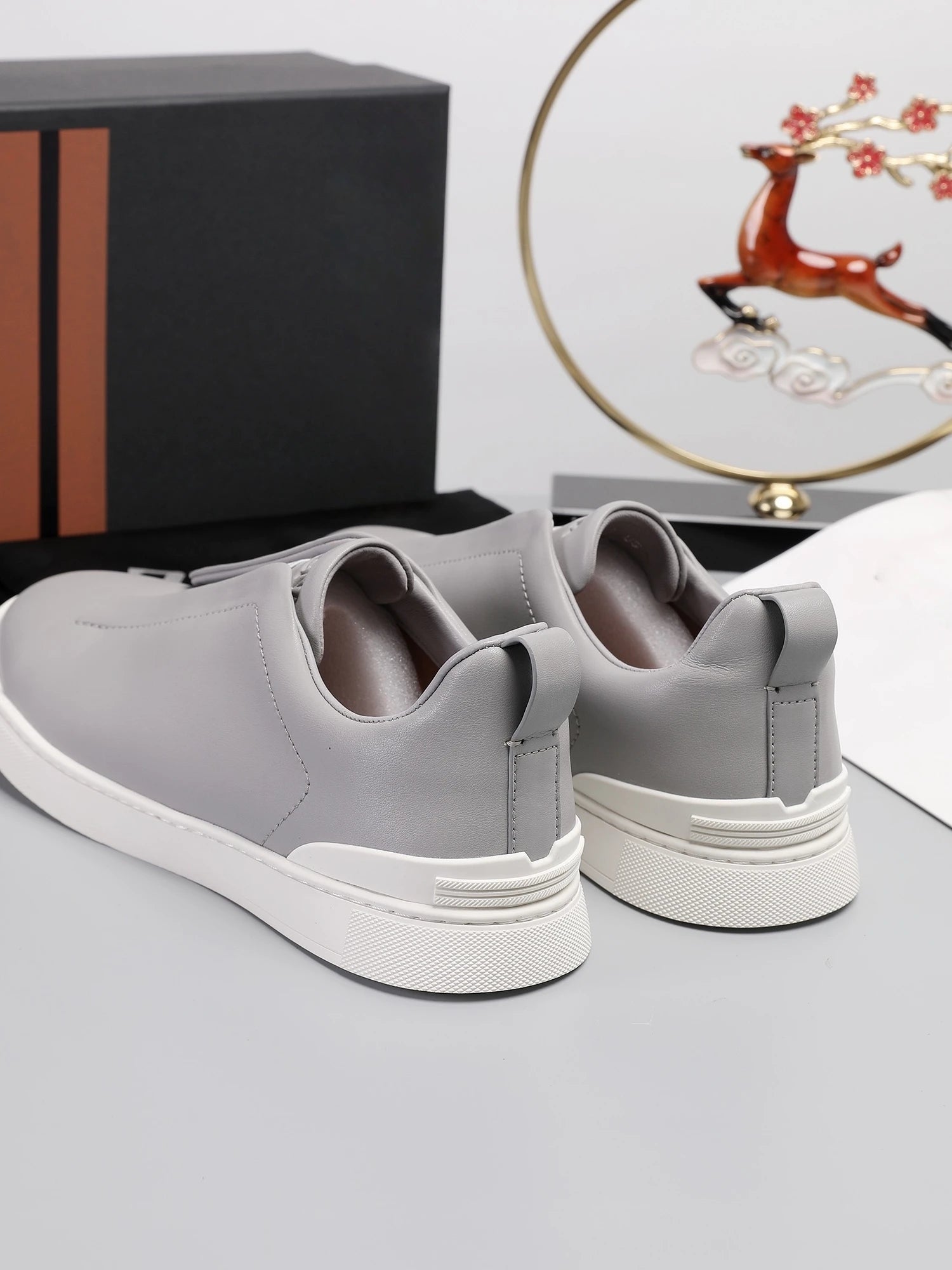 ✨Handmade Luxury Leather Sneakers – Men's Edition