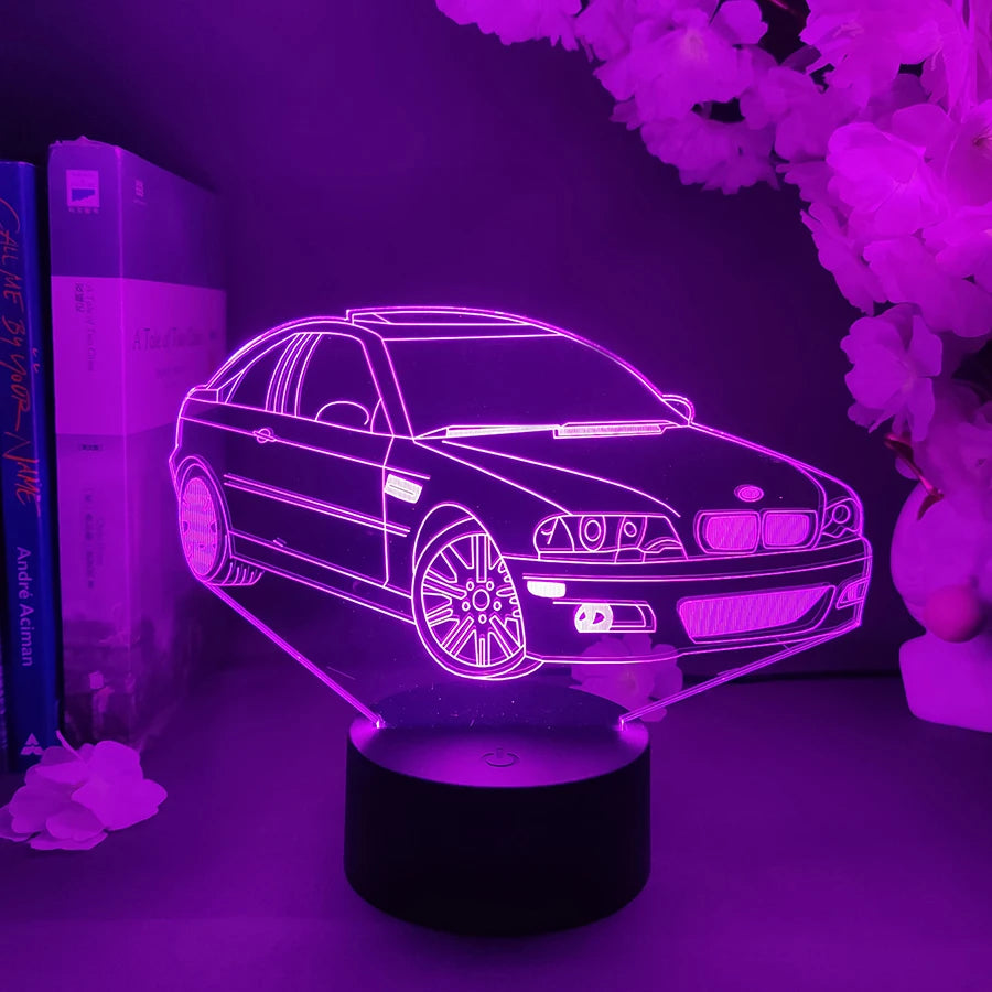 3D LED Car Illusion Lamp – 7/16 Color Night Light