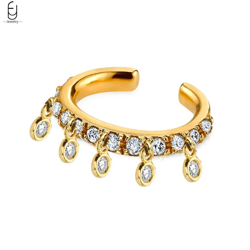 ✨Minimalist 24K Gold-Plated Ear Cuff – No Piercing Needed