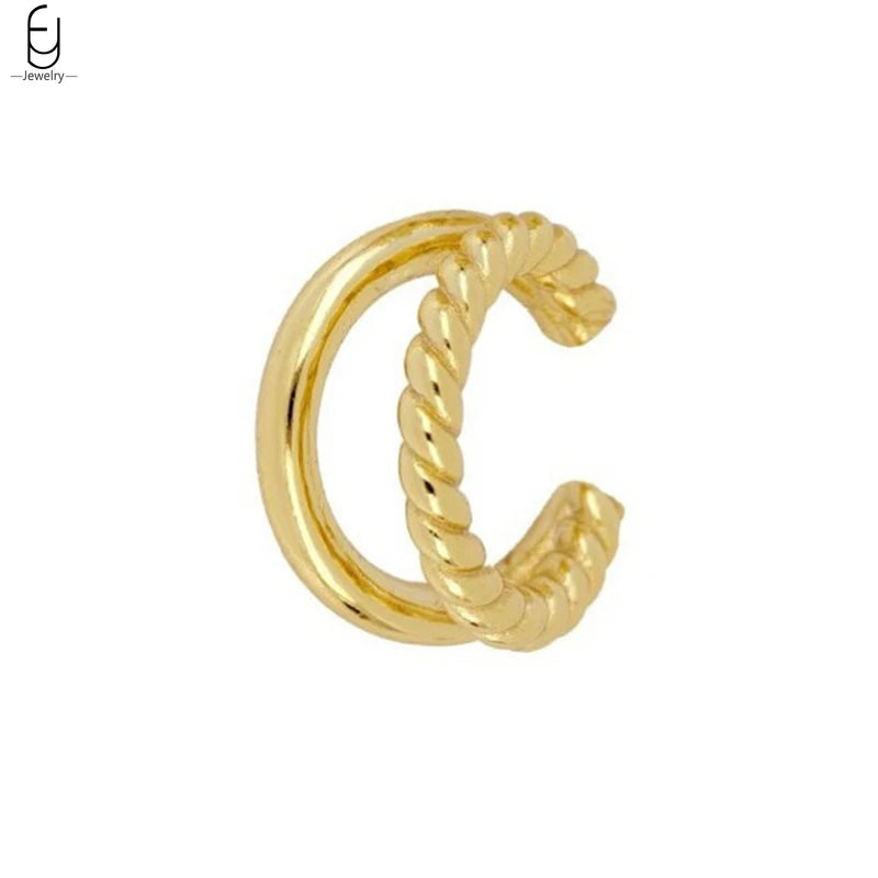 ✨Minimalist 24K Gold-Plated Ear Cuff – No Piercing Needed