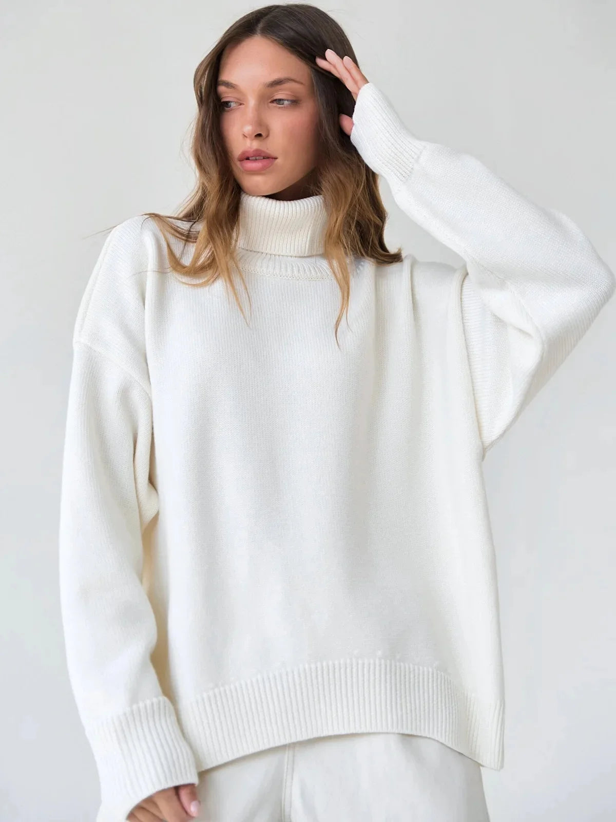 High Collar Knit Sweater