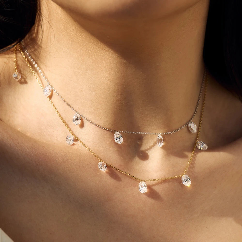 ✨ 925 Sterling Silver Sparkling Link Necklace