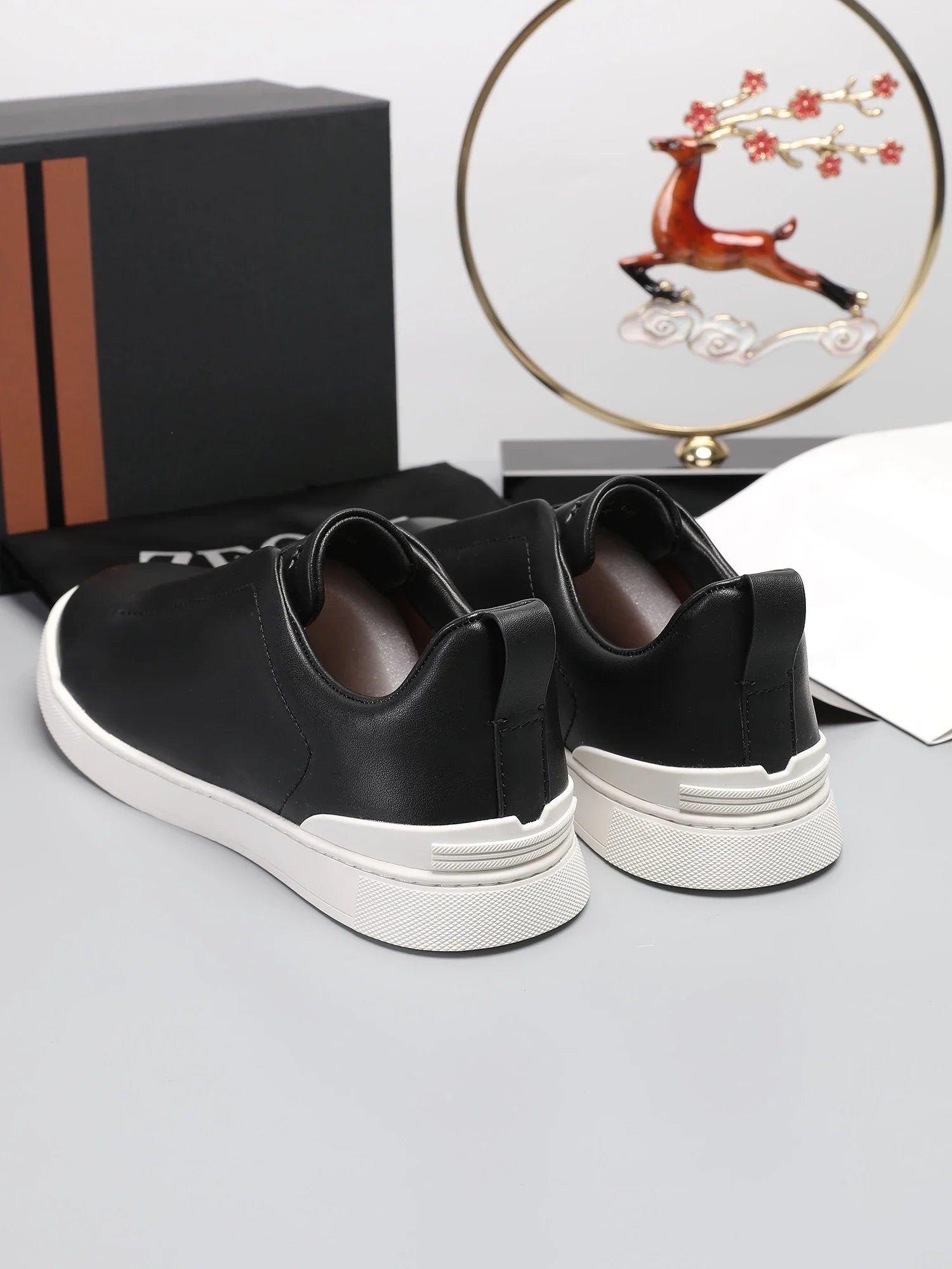 ✨Handmade Luxury Leather Sneakers – Men's Edition
