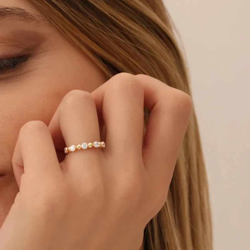 ✨ OXTAO 925 Sterling Silver Minimalist Ring