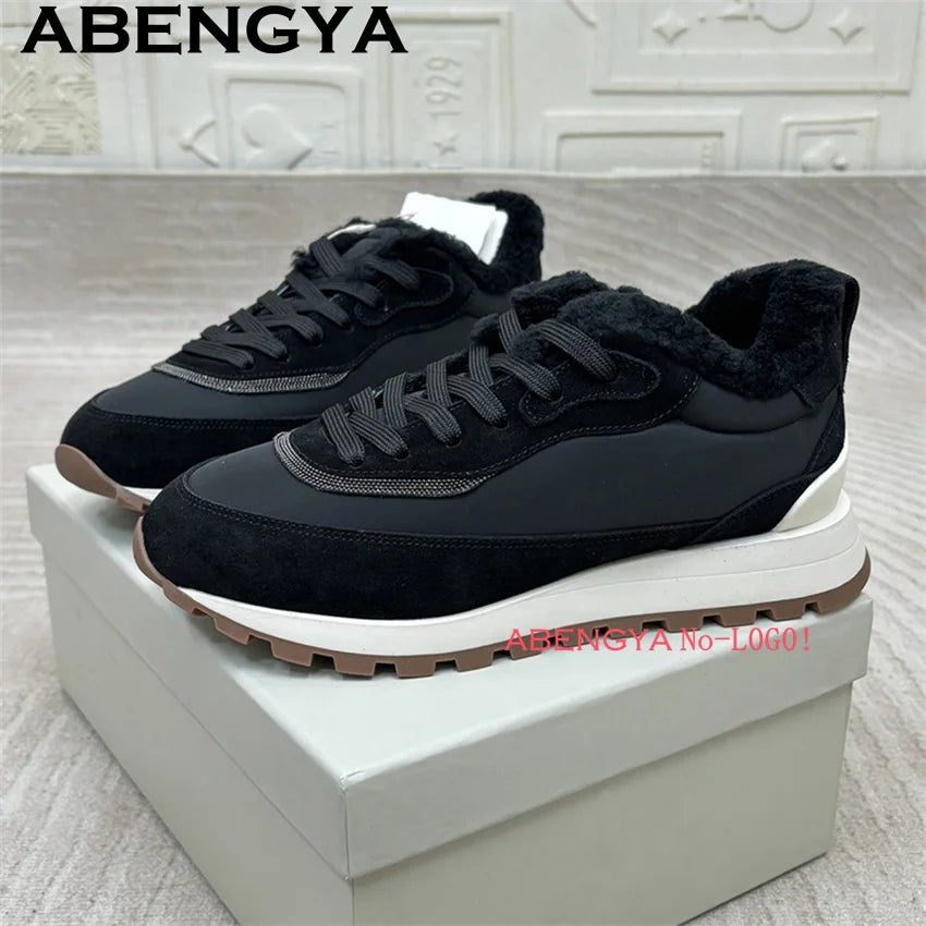 ✨ Luxe Wool-Lined Sneakers